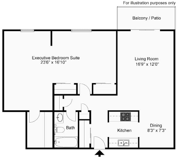executive 1 bedroom suite 1 bath