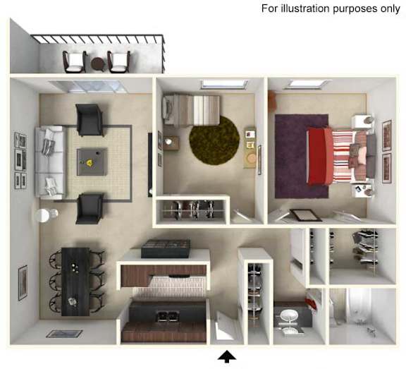 2 bedroom 1 bath