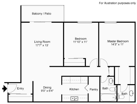 2 bedroom 1.5 bath