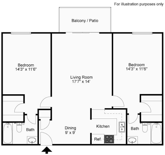 2 bedroom 2 bath