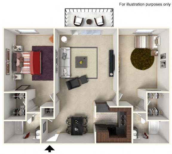 2 bedroom 2 bath