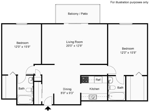 2 bedroom 2 bath