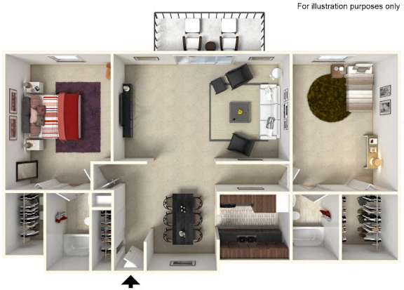 2 bedroom 2 bath