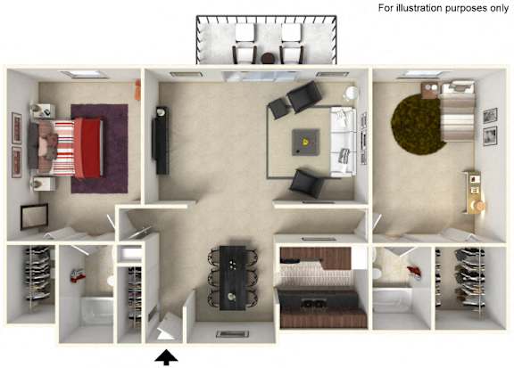 2 bedroom 2 bath