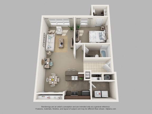 Floor Plan  One bedroom