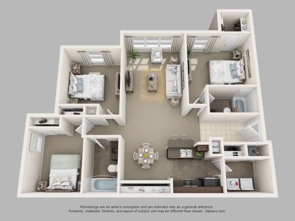 Floor Plan  Three bedroom