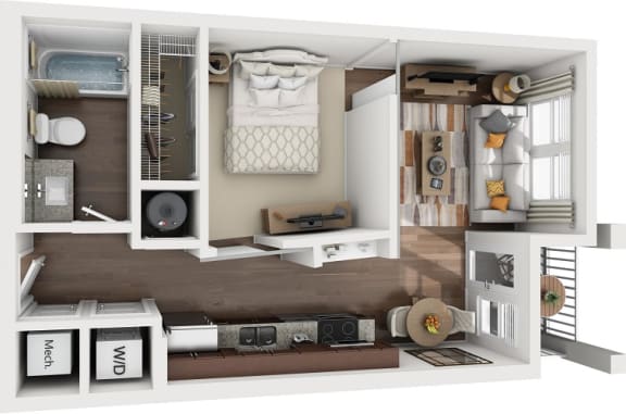 One bedroom at Linden on the GreeneWay, Orlando, FL, 32824