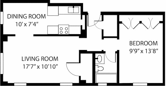 The Renaissance One Bedroom A Floor Plan