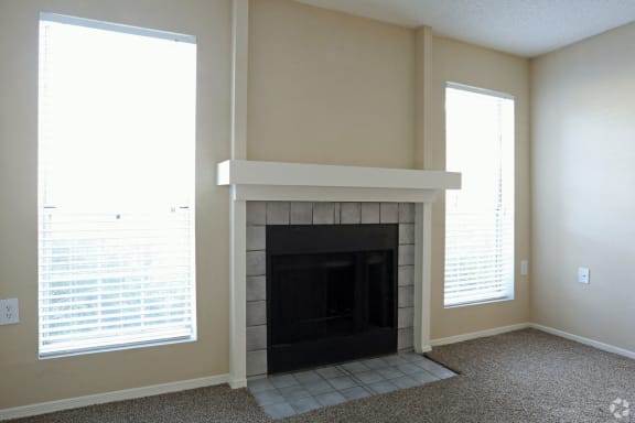 Fireplace In Living Area at Champions Club, Virginia, 23060