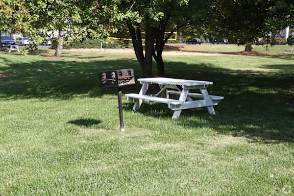 Garden Area With Picnic Table at Champions Club, Virginia