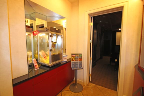 This is a picture of the popcorn machine outside of the movie theater at Nantucket Apartments, in Loveland, OH.