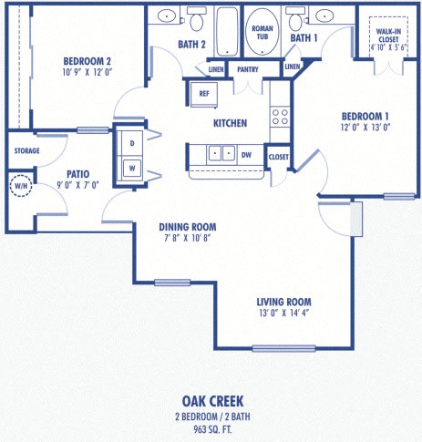 Oak Creek 2 Bedroom