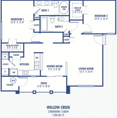 Willow Creek 2 Bedroom