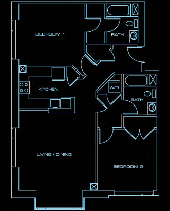 two bed floor plan