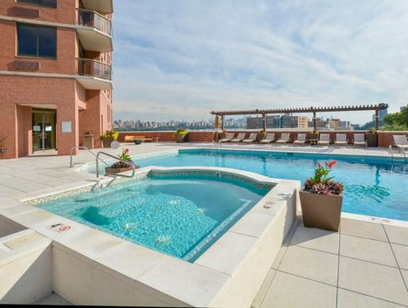 Outdoor Jacuzzi at Riello Apartments Owner LLC, Edgewater