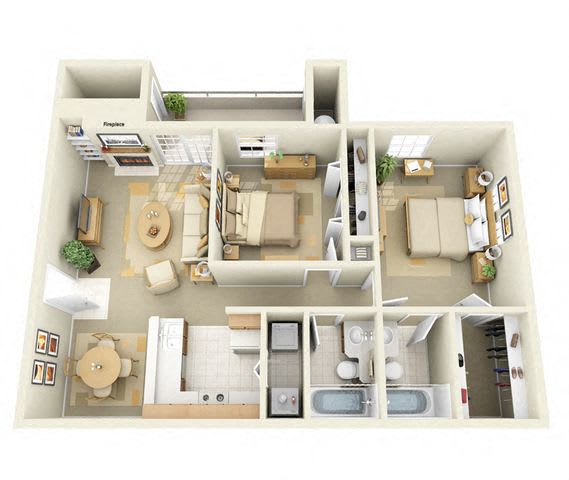 Laurelwood 2 Bedroom 2 Bathroom Apartment in Albuquerque