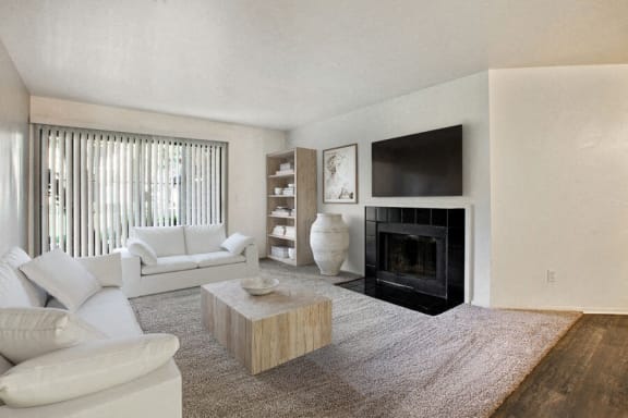 Living room with tv  at Citrine Hills, Ontario, CA