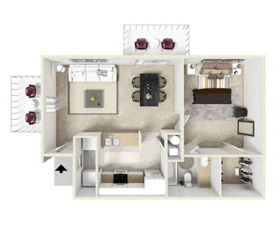  Floor Plan One Bedroom