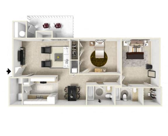  Floor Plan Two Bedroom