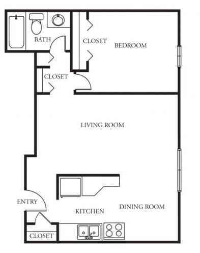 Floor Plans of Sky Gate Apartments in Westland MI