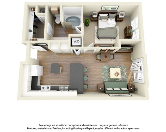 Floor Plans of Villas at Katy Trail in Dallas, TX