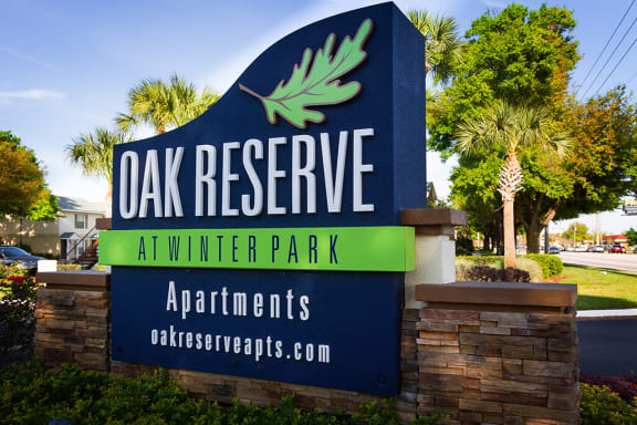 Property Signage at Oak Reserve at Winter Park, Winter Park, Florida