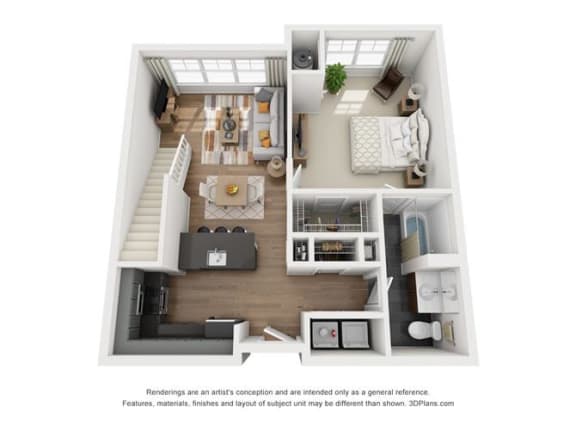 Darby Loft | 1 bed - 1 Bath at Riverwalk, Pennsylvania, 19428