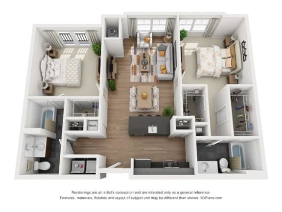 Overbrook | 2 bed - 2 Bath at Riverwalk, Conshohocken, 19428