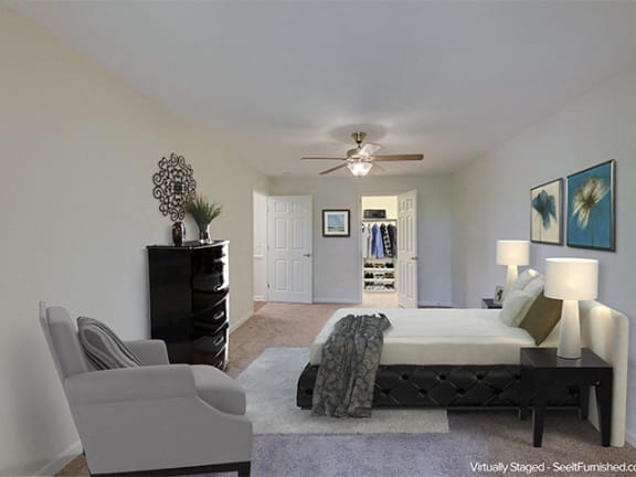 Master Bedroom at Cambridge Apartments, Raleigh, North Carolina