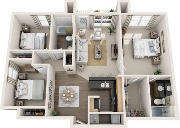 Floor Plan  The Tropic Floor Plan at Harbour Breeze Apartments