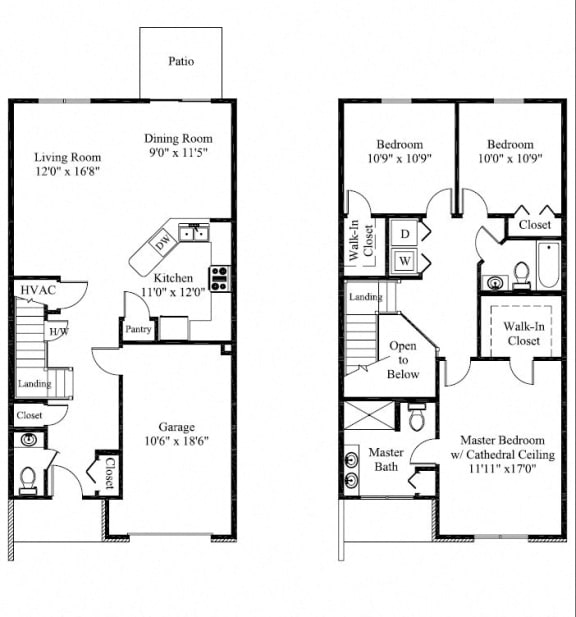 Stonehedge Floor Plan 3 Bed 3 Bath Apartment