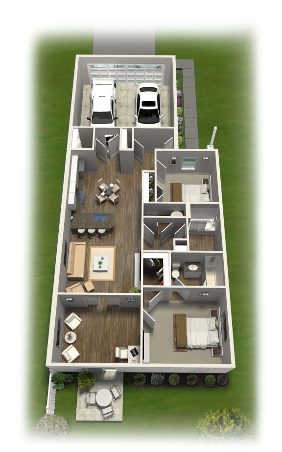 Floor Plan 2 Bedrooms, 2 Bathrooms