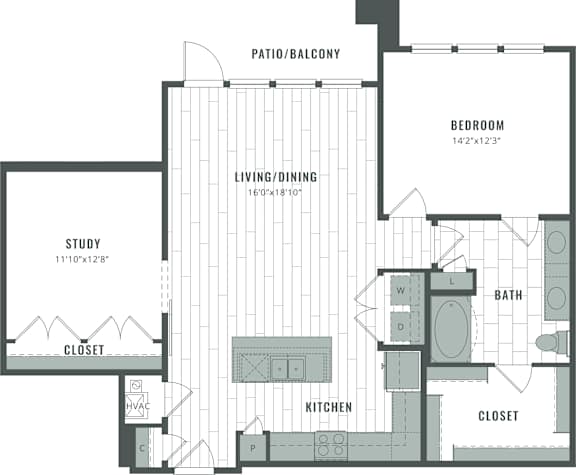 A21 Floor Plan at Bridge at Henley, Austin