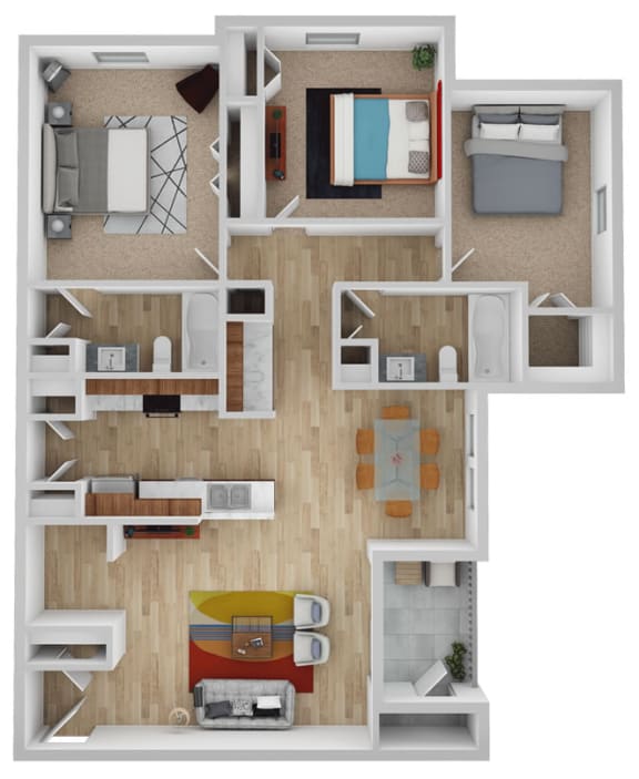 Florence - Three Bedroom Two Bath 1158 SqFt