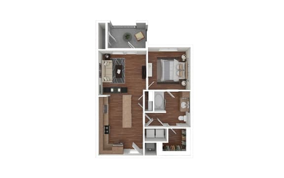The Bay_1 - apartment floorplan at Windsor Lakeyard District, an apartment community in North Dallas