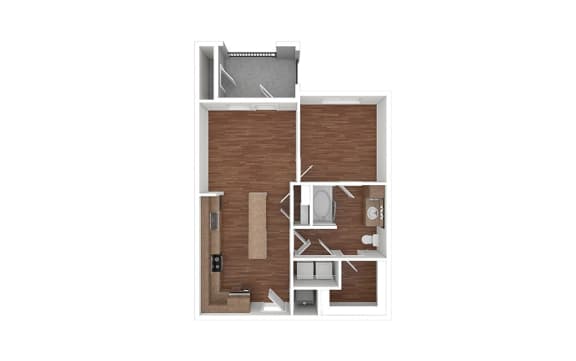 The Bay_2 - apartment floorplan at Windsor Lakeyard District, an apartment community in North Dallas