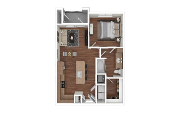 The Canal_1 - apartment floorplan at Windsor Lakeyard District, an apartment community in North Dallas