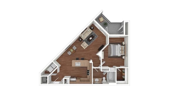 The Canoe_1 - apartment floorplan at Windsor Lakeyard District, an apartment community in North Dallas