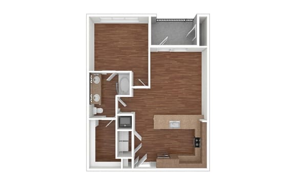 The Cove 2- apartment floorplan at Windsor Lakeyard District, an apartment community in North Dallas