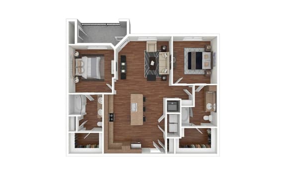 The Lakeyard 1 -apartment floorplan at Windsor Lakeyard District, an apartment community in North Dallas