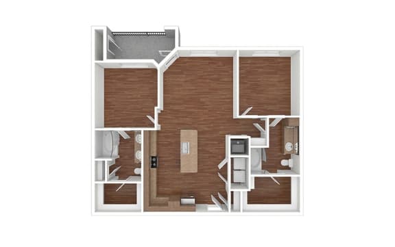 The Lakeyard 2 -apartment floorplan at Windsor Lakeyard District, an apartment community in North Dallas