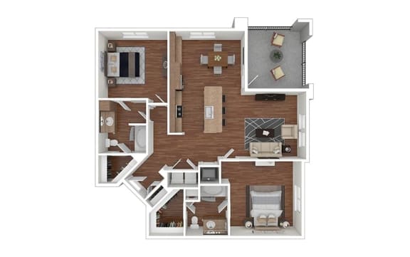 The Reservoir 1 - apartment floorplan at Windsor Lakeyard District, an apartment community in North Dallas
