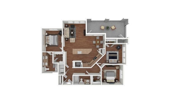 The Starboard 1 - apartment floorplan at Windsor Lakeyard District, an apartment community in North Dallas