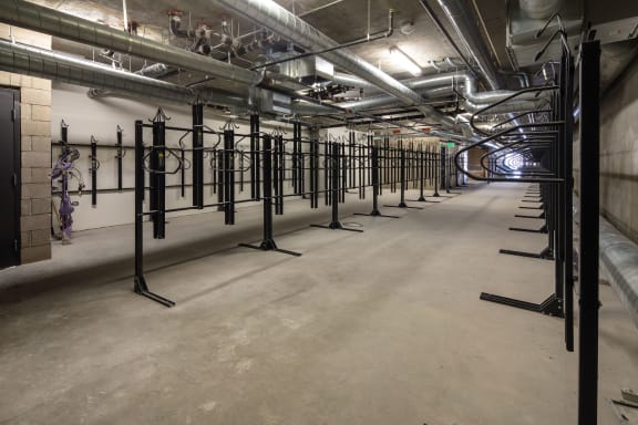 Bike Lockers at Topaz Apartments, Los Angeles, California