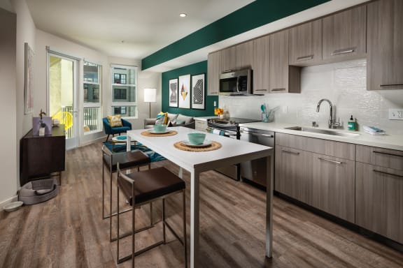 Gourmet Kitchen at Topaz Apartments, Los Angeles, California