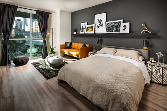 Spacious Bedroom at Topaz Apartments, California