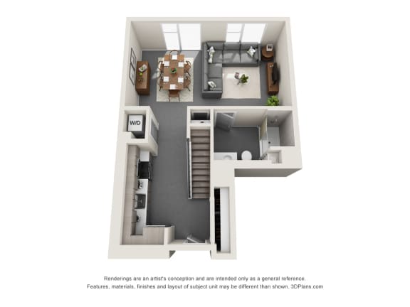 Unit A2C at Topaz Apartments, Los Angeles, CA