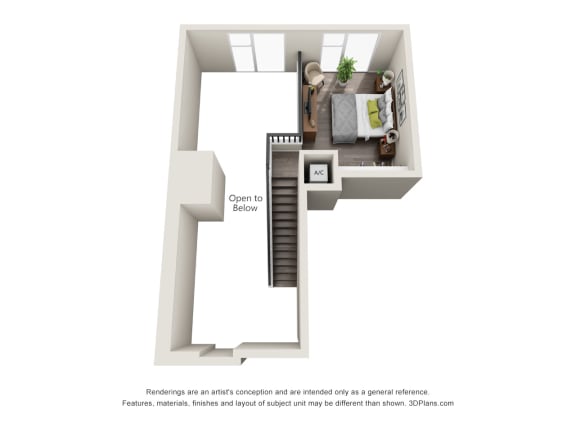 Unit A2C at Topaz Apartments, Los Angeles, California