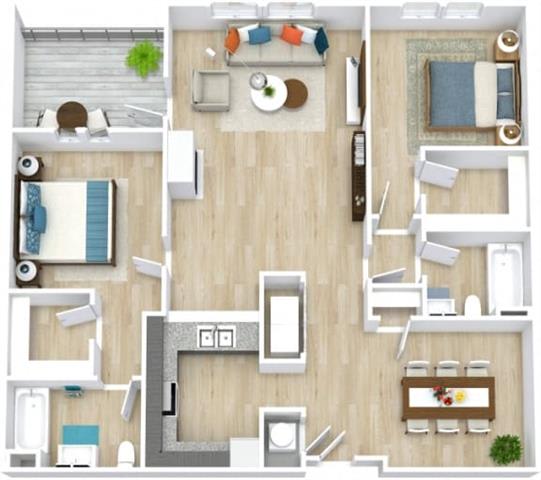 The Egret Floor Plan with 1,213 Sq. Ft. The Egret Floor Plan with 1,213 Sq. Ft. at Saltmeadow Bay, Virginia Beach