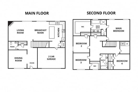 D1 Floor Plan at Herrin Farms, Auburn, GA, 30011